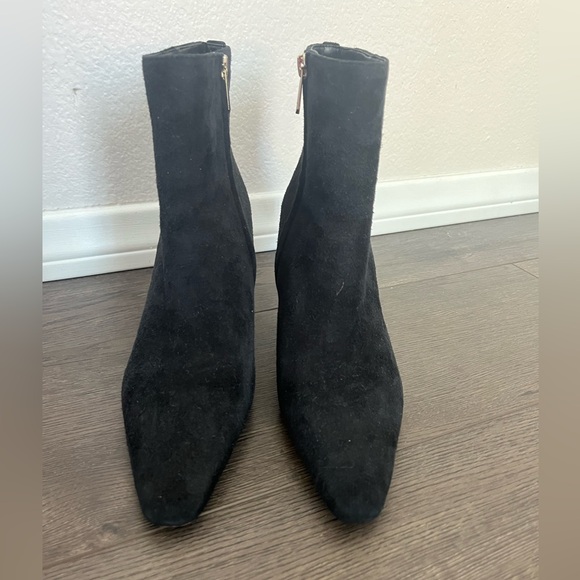Sam Edelman Samantha Black Suede Ankle Booties Size 9.5 - Picture 2 of 12